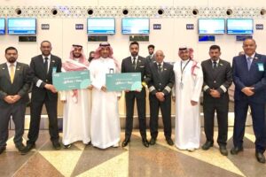 طيران ناس يحتفل بتدشين أولى رحلاته المباشرة بين جدة ودمشق