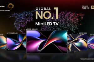 Hisense Tops Global Rankings in Q1 2025 for MiniLED, 100-Inch+, and Laser TVs
