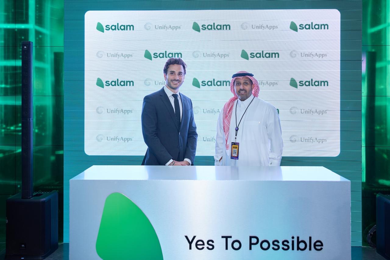 You are currently viewing سلام وUnifyApps توقعان مذكرة تفاهم لتسريع اعتماد الذكاء الاصطناعي في القطاعين الحكومي والخاص بالمملكة العربية السعودية